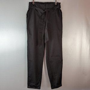 Lord & Taylor Womens Black Paper bag waist Pants size S